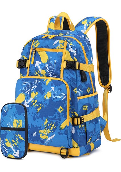 Ilk ve Ortaokul Öğrencileri Okul Çantası Kalem Çantası Iki Set Büyük Kapasiteli Omuz Çantası (Yurt Dışından)