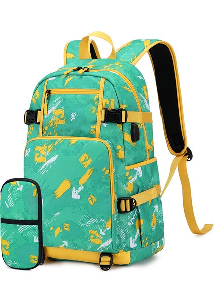 Ilk ve Ortaokul Öğrencileri Okul Çantası Kalem Çantası Iki Set Büyük Kapasiteli Omuz Çantası (Yurt Dışından)