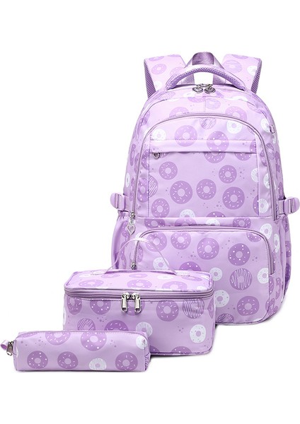 Üç Parçalı Seyahat Çantası Kız Küçük Ortaokul ve Lise Öğrencileri Okul Çantası (Yurt Dışından)