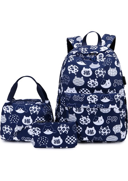 Omuz Çantası Üç Set Kız Ortaokul ve Lise Öğrencileri Okul Çantası (Yurt Dışından)