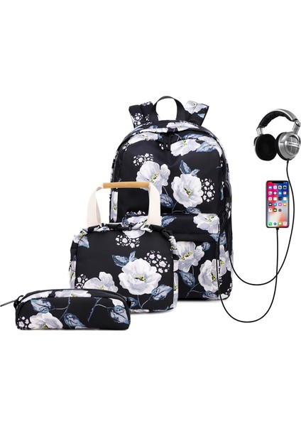 Günlük Omuz Çantası Üç Set Ortaokul ve Lise Öğrencileri Okul Çantası (Yurt Dışından)
