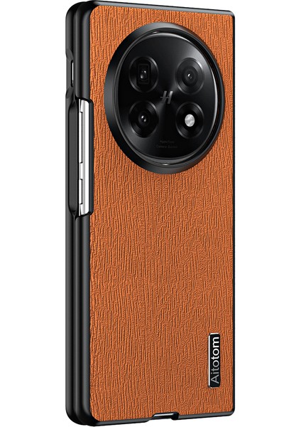 Find N5 5g Ahşap Doku Pu Deri Kaplamalı Pc Tpu Telefon Kılıfı (Yurt Dışından)
