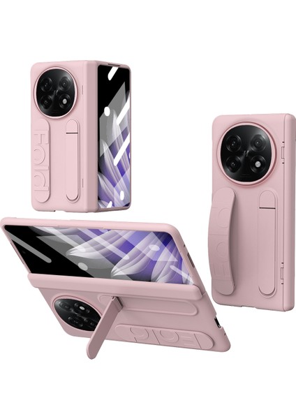 Oppo Find N5 5G Kickstand Bileklik PC Telefon Kılıfı Temperli Cam Filmi ile (Yurt Dışından)