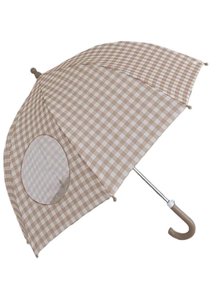 Vintage Ekose Çocuk Şemsiyesi Bebek Sevimli Sokak Fotoğrafçılığı Küçük Taze Şemsiye (Yurt Dışından)