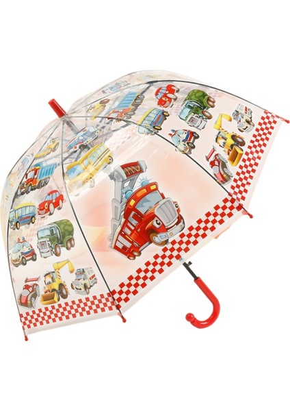 Şeffaf Şemsiye Çocuk Tarzı Sevimli Karikatür Desen Şeffaf Küçük Şemsiye Anaokulu (Yurt Dışından)