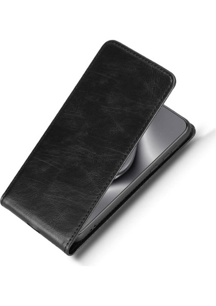 Pura 70 Pro Lüks Dikey Yukarı ve Aşağı Döndürülebilir Kart Yuvası Deri Telefon Kılıfı Koruma Kabuğu (Yurt Dışından)
