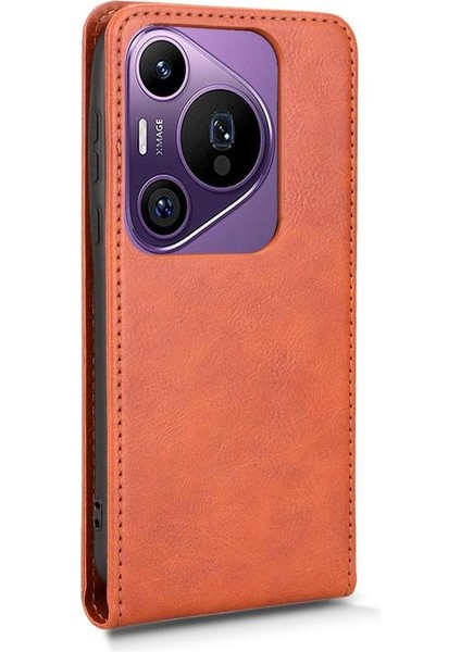 Pura 70 Pro Lüks Dikey Yukarı ve Aşağı Döndürülebilir Kart Yuvası Deri Telefon Kılıfı Koruma Kabuğu (Yurt Dışından) indirimleri