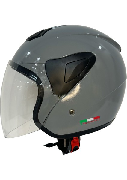733 Gri Yarım Kask