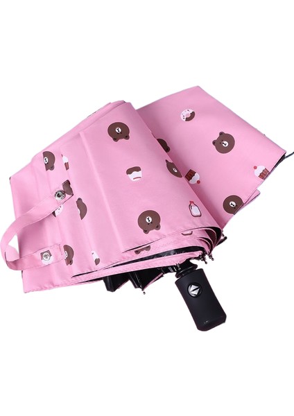 Tam Otomatik Öğrenci Şemsiyesi Çocuk Güneş Kremi Uv Vinil Şemsiye (Yurt Dışından)