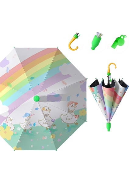 Çocuk Şemsiyesi Vinil Güneş Kremi Güneşlik Yağmur ve Güneşli Çift Kullanımlı Şemsiye Ilkokul Öğrencileri Okula Anaokulu Su Geçirmez Şemsiye Setleri (Yurt Dışından)