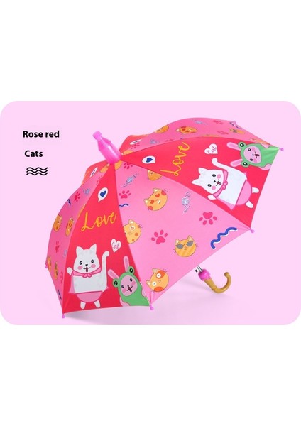 Çocuk Şemsiyesi Karikatür Yağmur ve Güneşli Çift Kullanımlı Ilkokul Öğrencileri Okula Özel Otomatik Güneşlik Güneş Şemsiyesi (Yurt Dışından)