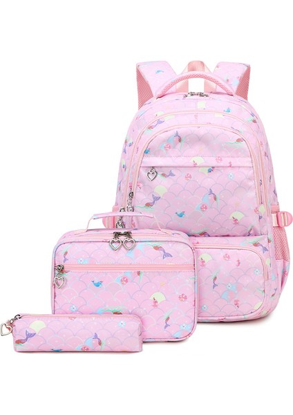 Üç Set Ilk ve Ortaokul Öğrencisi Okul Çantası Büyük Kapasiteli Kampüs Omuz Çantası (Yurt Dışından)