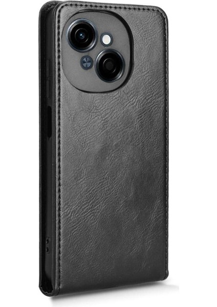 Spark Go 2025 Lüks Dikey Yukarı ve Aşağı Döndürülebilir Kart Yuvası Deri Telefon Kılıfı Koruma Kabuğu (Yurt Dışından)