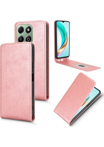 X6B Lüks Dikey Yukarı ve Aşağı Döndürülebilir Kart Yuvası Deri Telefon Kılıfı Koruma Kabuğu (Yurt Dışından)