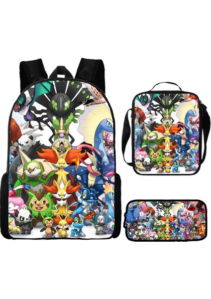 Omuz Okul Çantası Çapraz Askılı Çanta Kalem Çantası Üç Parça Set (Yurt Dışından)