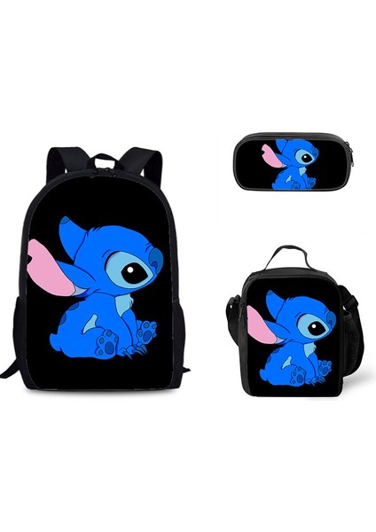 Dikiş Ilkokul ve Ortaokul Öğrencileri Omuz Çantası Çapraz Askılı Çanta Kalem Çantası Üç Set (Yurt Dışından)