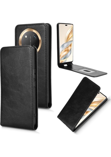Magic 7 Lite Lüks Dikey Yukarı ve Aşağı Döndürülebilir Kart Yuvası Deri Telefon Kılıfı Koruma Kabuğu (Yurt Dışından)