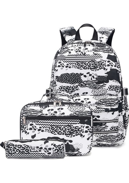 Üç Set Anne ve Oğul Çantası Büyük Kapasiteli Omuz Çantası Ortaokul ve Lise Öğrencileri Okul Çantası (Yurt Dışından)