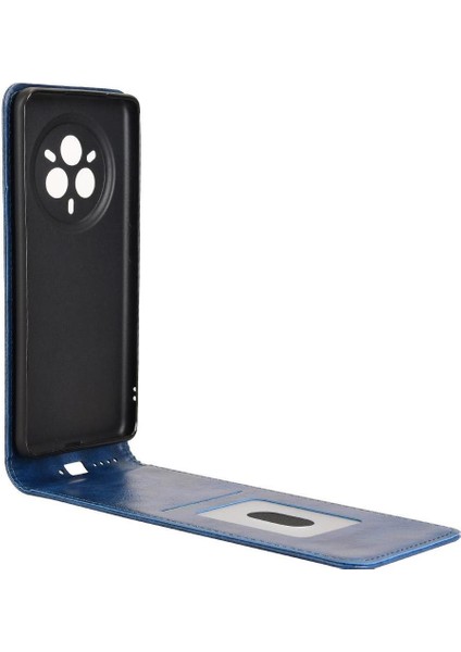 Realme 14 Pro Plus Lüks Dikey Yukarı ve Aşağı Döndürülebilir Kart Yuvası Deri Telefon Kılıfı Koruma Kabuğu (Yurt Dışından) modelleri
