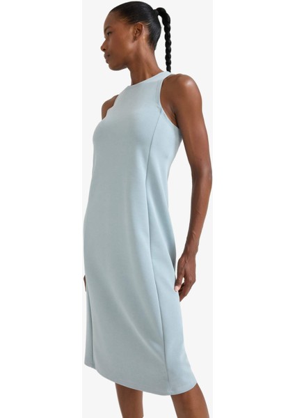 Fit Yuvarlak Yaka Modal Kolsuz Midi Elbise F6186AX25SM modelleri