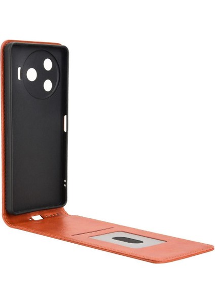 Camon 30 Pro Lüks Dikey Yukarı ve Aşağı Döndürülebilir Kart Yuvası Deri Telefon Kılıfı Koruma Kabuğu (Yurt Dışından) modelleri