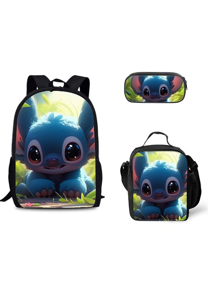 Dikiş Ilkokul ve Ortaokul Öğrencileri Omuz Çantası Çapraz Askılı Çanta Kalem Çantası Üç Set (Yurt Dışından)