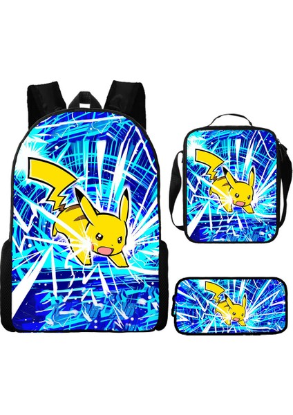 Omuz Okul Çantası Çapraz Askılı Çanta Kalem Çantası Üç Parça Set (Yurt Dışından)