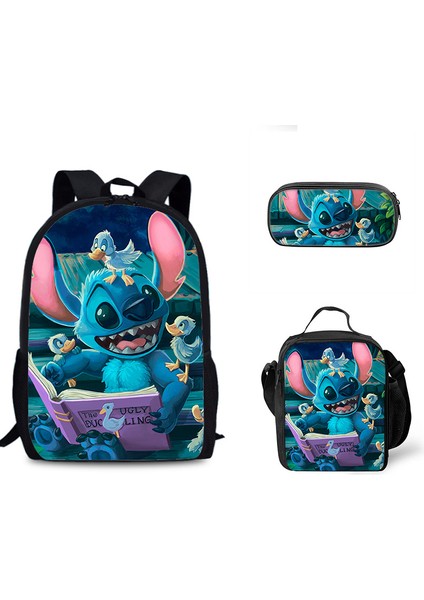 Dikiş Ilkokul ve Ortaokul Öğrencileri Omuz Çantası Çapraz Askılı Çanta Kalem Çantası Üç Set (Yurt Dışından)