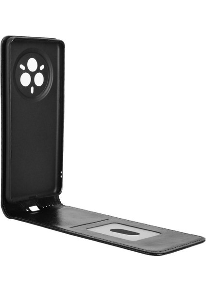 Realme 14 Pro Plus Lüks Dikey Yukarı ve Aşağı Döndürülebilir Kart Yuvası Deri Telefon Kılıfı Koruma Kabuğu (Yurt Dışından) fırsatları