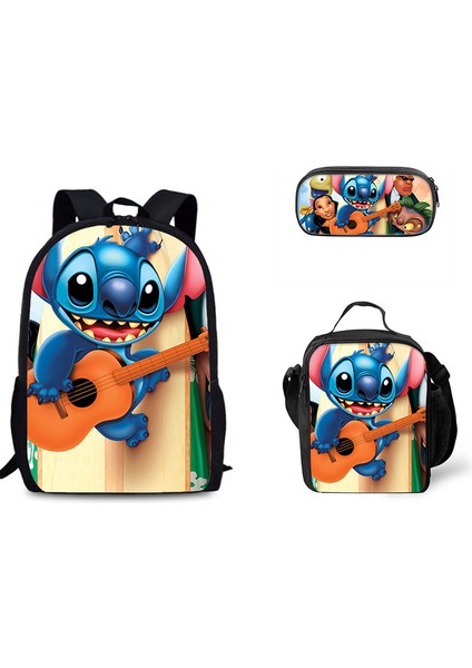 Dikiş Ilkokul ve Ortaokul Öğrencileri Omuz Çantası Çapraz Askılı Çanta Kalem Çantası Üç Set (Yurt Dışından)
