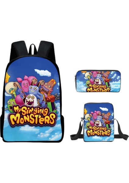 Canavar Konseri Kitap Çantası Omuz Çantası Çapraz Çanta Kalem Çantası 3 Adet (Yurt Dışından)