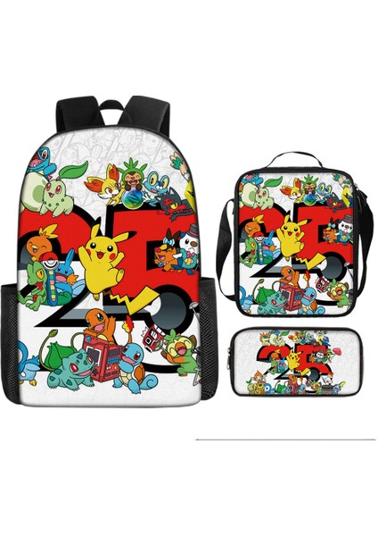 Omuz Okul Çantası Çapraz Askılı Çanta Kalem Çantası Üç Parça Set (Yurt Dışından)