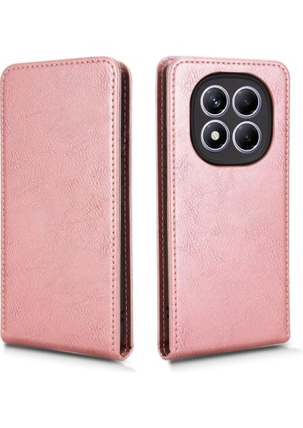 Redmi Note 14 Pro Lüks Dikey Yukarı ve Aşağı Döndürülebilir Kart Yuvası Deri Telefon Kılıfı Koruma Kabuğu (Yurt Dışından)