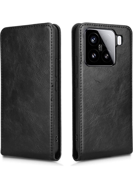 15 Lüks Dikey Yukarı ve Aşağı Döndürülebilir Kart Yuvası Deri Telefon Kılıfı Koruma Kabuğu (Yurt Dışından)