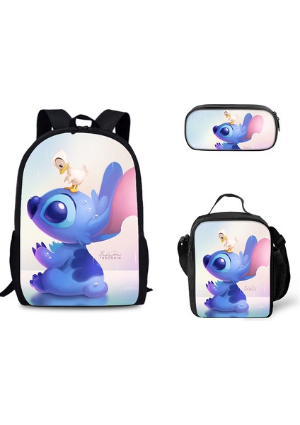 Dikiş Ilkokul ve Ortaokul Öğrencileri Omuz Çantası Çapraz Askılı Çanta Kalem Çantası Üç Set (Yurt Dışından)