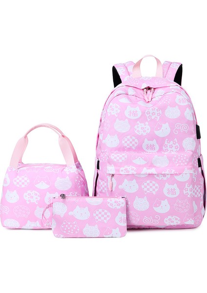 Omuz Çantası Üç Set Kız Ortaokul ve Lise Öğrencileri Okul Çantası (Yurt Dışından)
