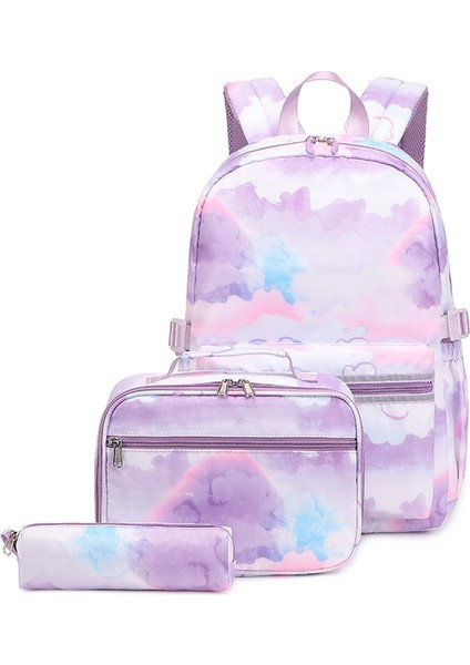 Üç Set Anne ve Oğul Çantası Büyük Kapasiteli Omuz Çantası Ortaokul ve Lise Öğrencileri Okul Çantası (Yurt Dışından)