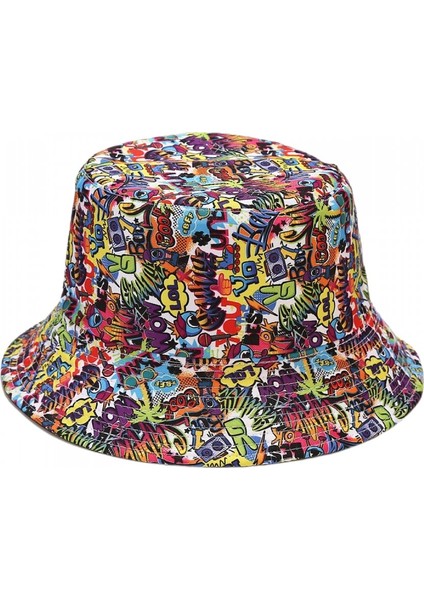 Kadınlar Için Sevimli Kova Şapka Plaj Balıkçı Şapkaları, Çift Taraflı Aşınabilen Uni (HATL016) (Yurt Dışından)