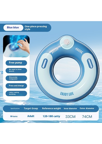 Şişme Yüzme Halkası Saplı Kalınlaştırılmış Yüzme Halkası Spor Açık Yaşam Koruyucusu (Yurt Dışından)