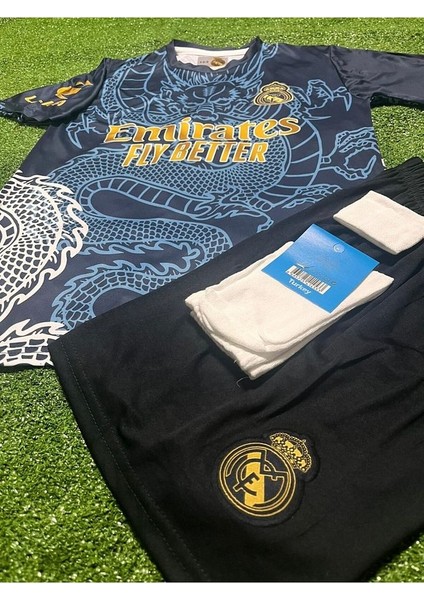 Real Madrid 2024/25 Yeni Sezon Kylian Mbappe Dragon Desenli Çocuk Forması 4'lü Set fiyatları