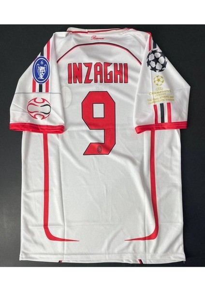 A.c M.i.l.a.n 2007 Sezonu #9 Inzaghı Özel Nostalji Forması Kısa Kol (Kırmızı/beyaz) indirimleri