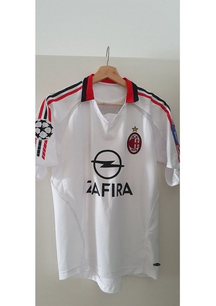 2003-04 Isimsiz Ac Milan Away Shirt Opel Isimsiz Yetişkin Forması