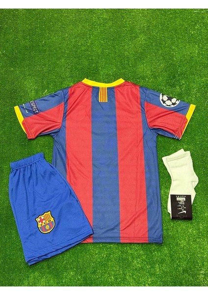 2010 Barcelona Iç Saha # Isimsiz Çocuk Futbol Forması 4lü Set