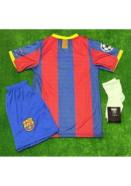 2010 Barcelona Iç Saha # Isimsiz Çocuk Futbol Forması 4lü Set