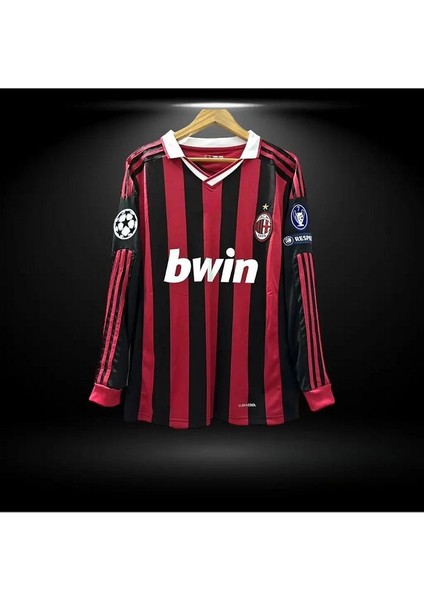 Ac Milan 09/10 Ronaldınho #80 Iç Saha Uzun Kollu Siyah/kırmızı Forması fiyatları