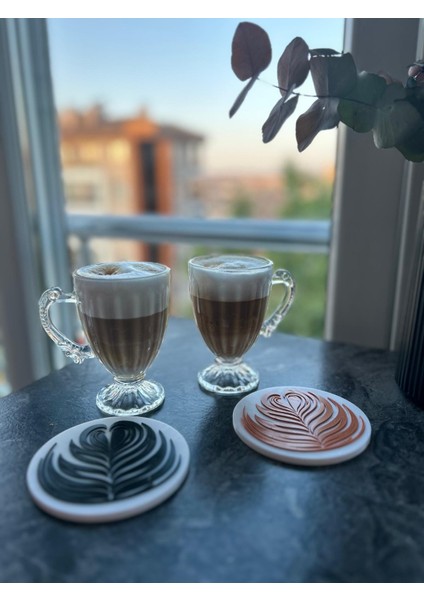 Latte Desenli Bardak Altlığı