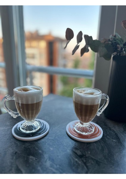 Latte Desenli Bardak Altlığı
