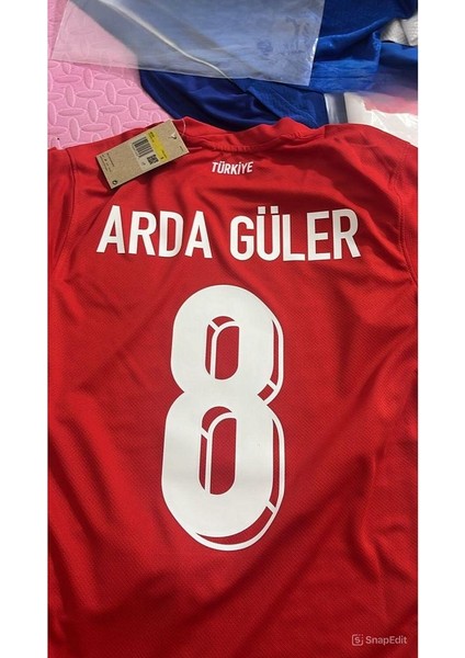 Türkiye Euro 2024 Arda' Güler' 8 Numara Çocuk Forması 3 Lü Set (Kırmızı)
