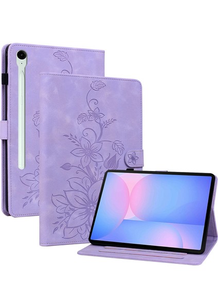 Samsung Galaxy Tab S10 Fe Plus Kart Yuvaları Deri Tablet Kılıfı (Yurt Dışından)