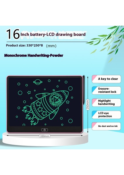 16 Inç 13 Inç LCD Çizim Tahtası Büyük Boy Yazı Tahtası Küçük Yazı Tahtası Grafiti Tahtası Çizim Tahtası El Yazısı Tahtası (Yurt Dışından)